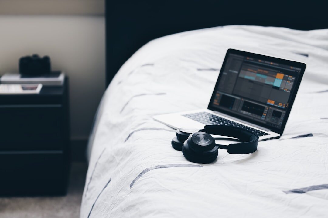 video editing software on laptop