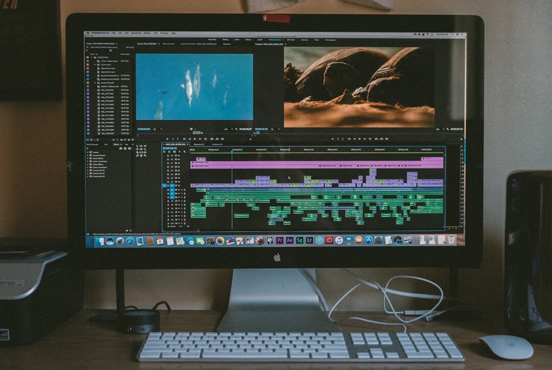 video editor working on timeline